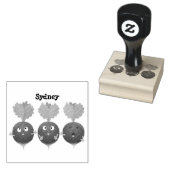 Niedliche Radieschen singend Trio Cartoon Gemüse Gummistempel (Stempel)