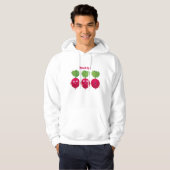 Niedliche Radieschen singend Trio Cartoon Gemüse Hoodie (Vorne ganz)