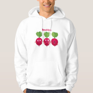 Niedliche Radieschen singend Trio Cartoon Gemüse Hoodie