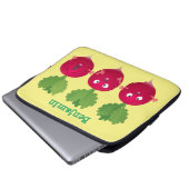 Niedliche Radieschen singend Trio Cartoon Gemüse Laptopschutzhülle (Vorne Knopf)