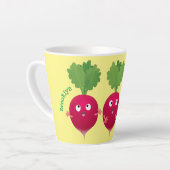 Niedliche Radieschen singend Trio Cartoon Gemüse Milchtasse (Linke Ecke)