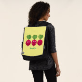 Niedliche Radieschen singend Trio Cartoon Gemüse Rucksack (Ausgewaschen)