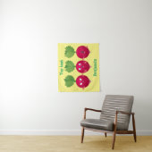 Niedliche Radieschen singend Trio Cartoon Gemüse Wandteppich (Beispiel)