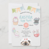 Niedliche Ragdoll Cat Bunny Oaster individuell ein Einladung (Vorderseite)