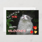 Niedliche Ragdoll Cat Happy Valentine's Day Postka Postkarte (Vorne/Hinten)