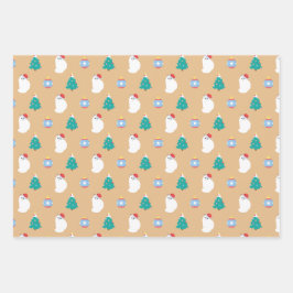 Niedliche Ragdoll Cat Weihnachten Geschenkpapier Set