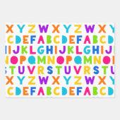 Niedliche Rainbow Alphabet Wrapping Sheets Geschenkpapier Set (Vorderseite 3)