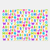 Niedliche Rainbow Alphabet Wrapping Sheets Geschenkpapier Set (Vorderseite 2)