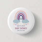 Niedliche Rainbow Baby Dusche Button (Vorderseite)