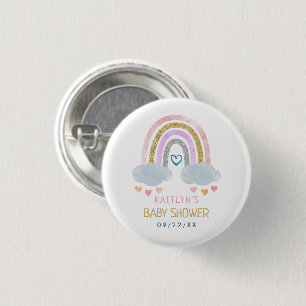Niedliche Rainbow Baby Dusche Button