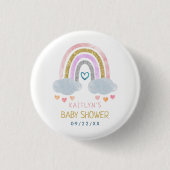 Niedliche Rainbow Baby Dusche Button (Vorderseite)