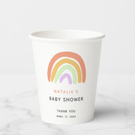 Niedliche Rainbow Baby Dusche Elegante Einfache Pf Pappbecher