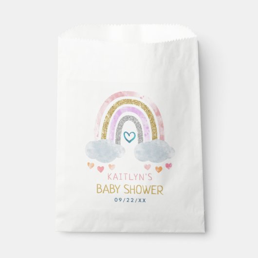 Niedliche Rainbow Baby Dusche Geschenktütchen (Vorderseite)