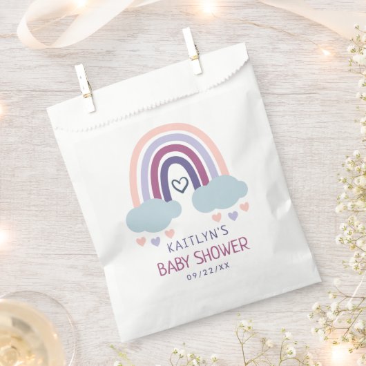 Niedliche Rainbow Baby Dusche Geschenktütchen (Ausgeschnitten)
