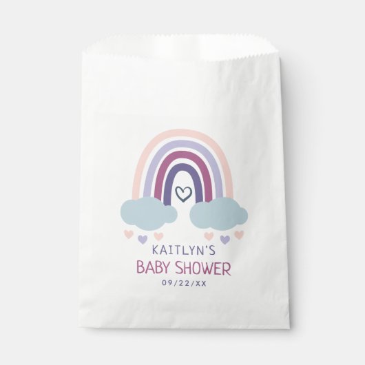 Niedliche Rainbow Baby Dusche Geschenktütchen (Vorderseite)