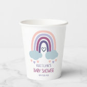 Niedliche Rainbow Baby Dusche Pappbecher (Rückseite)