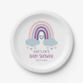 Niedliche Rainbow Baby Dusche Pappteller (Vorderseite)