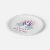 Niedliche Rainbow Baby Dusche Pappteller (Schrägansicht)