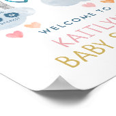 Niedliche Rainbow Baby Dusche Willkommen Poster (Ecke)