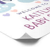 Niedliche Rainbow Baby Dusche Willkommen Poster (Ecke)