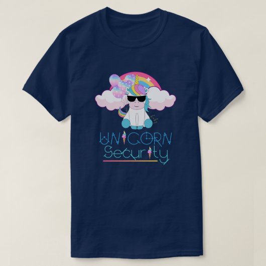 Niedliche Rainbow Baby Unicorn-Sicherheit T-Shirt (Design vorne)