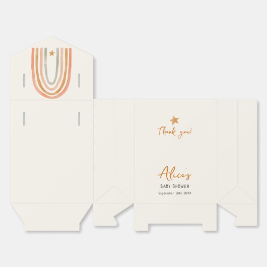 Niedliche Rainbow Boho Baby Dusche Geschenkschachtel (Ungefaltet)