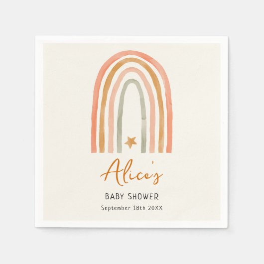 Niedliche Rainbow Boho Baby Dusche Serviette (Vorderseite)