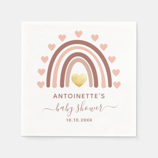 Niedliche Rainbow Custom Baby Dusche Serviette (Vorderseite)