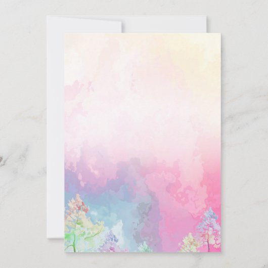 Niedliche Rainbow Custom Baby Dusche UAWG Einladung (Rückseite)