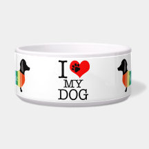 Niedliche Rainbow Dackel Monogramm I Liebe mein Hu