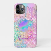 Niedliche Rainbow-Einhorn-Imitate Glitzer-Sterne-M Case-Mate iPhone Hülle (Rückseite)