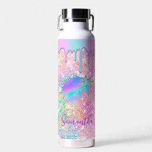 Niedliche Rainbow-Einhorn-Imitate Glitzer-Sterne-M Trinkflasche