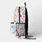Niedliche Rainbow-Einhornsterne, Personalisierte K Bedruckter Rucksack (Rechts)
