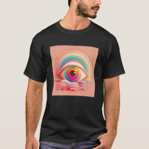 Niedliche Rainbow Eye Illustration Farbige Tränen  T-Shirt
