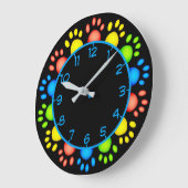 Niedliche Rainbow-Farbstoffe für Heimtiere Tierfre Große Wanduhr (Winkel)