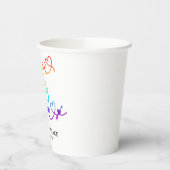 Niedliche Rainbow Heart Script Liebe ist Liebe Hoc Pappbecher (Links)