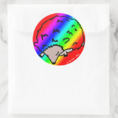 Niedliche Rainbow-Igel-Stickers Runder Aufkleber (Tasche)