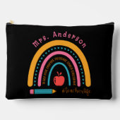 Niedliche Rainbow-Lehrer-Wertgutschrift gibt Schwa Zubehörtasche (Vorderseite)