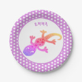 Niedliche Rainbow Lizard Gecko, Geburtsname Pappteller (Vorderseite)