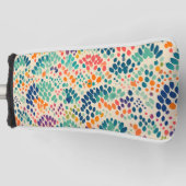 Niedliche Rainbow Pastell Briefmarke Blumenmuster Golf Headcover (Vorderseite)