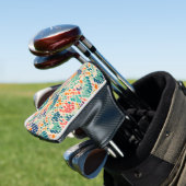 Niedliche Rainbow Pastell Briefmarke Blumenmuster Golf Headcover (In Situ)