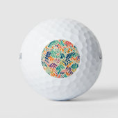 Niedliche Rainbow Pastell Briefmarke Blumenmuster Golfball (Vorderseite)