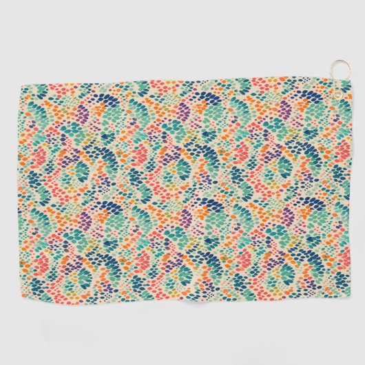 Niedliche Rainbow Pastell Briefmarke Blumenmuster Golfhandtuch (Horizontal)