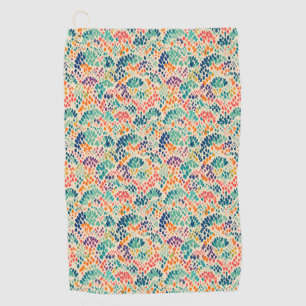 Niedliche Rainbow Pastell Briefmarke Blumenmuster Golfhandtuch