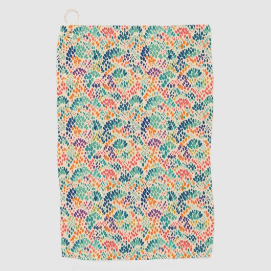 Niedliche Rainbow Pastell Briefmarke Blumenmuster Golfhandtuch (Vorderseite)