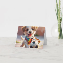 Niedliche Rainbow Puppy Art Karte