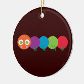 Niedliche Rainbow-Raupe Keramikornament (Links)