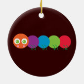 Niedliche Rainbow-Raupe Keramikornament (Hinten)