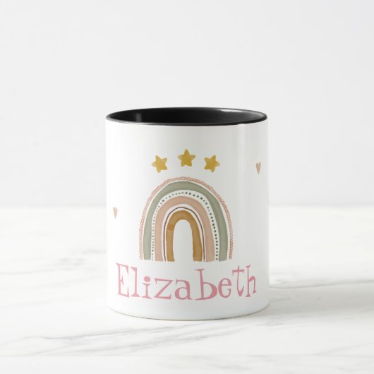 Niedliche Rainbow Stars Herz Tasse (Zentrum)