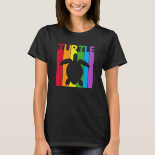 Niedliche Rainbow Turtle Animal Lover T-Shirt
